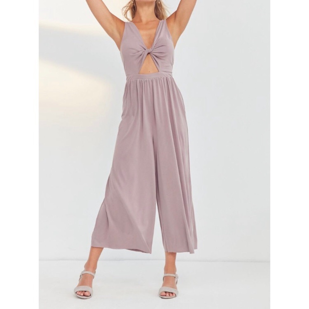 NWT Silence + Noise Tori Twisted Cupro Jumpsuit